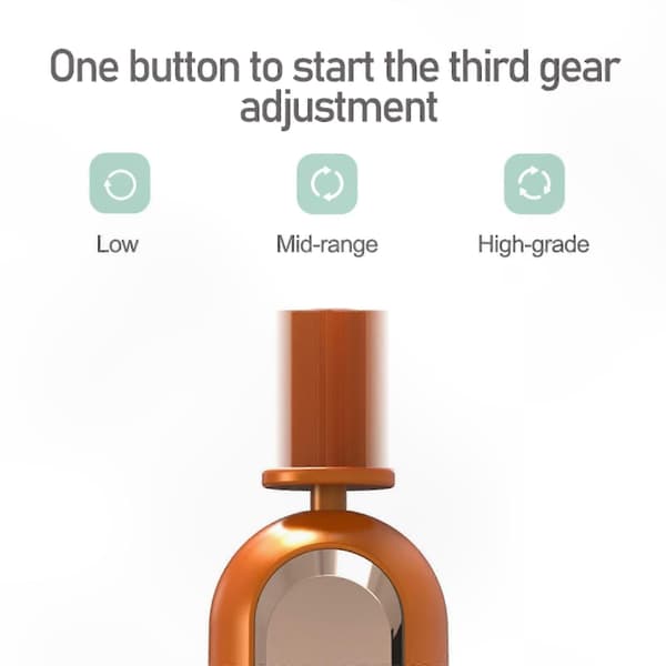 Automatisk makeupbørsterenseværktøj, orange