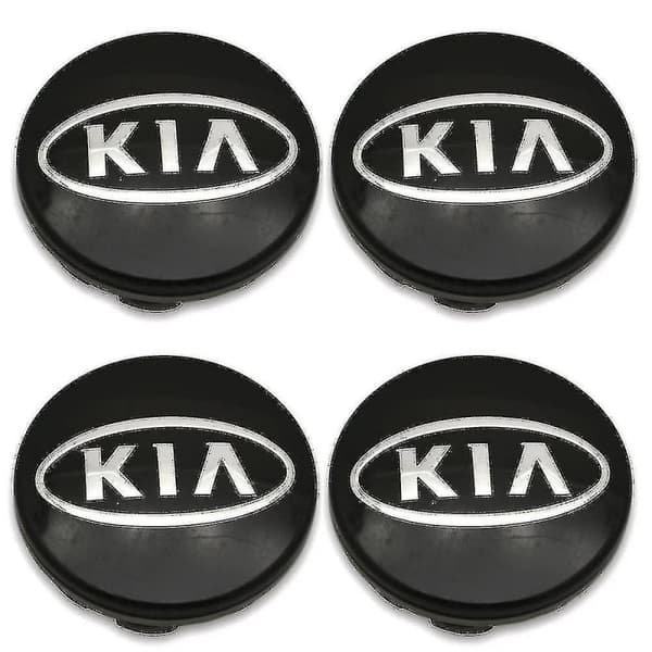 4-pak sorte Kia bilfælg centerkapsler navkapsler 60mm 21 mm