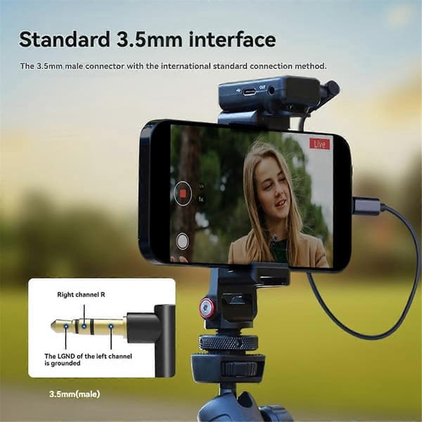 Lydkabel han til han TRS til USB C+TRS til interface Black