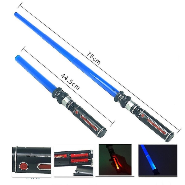 Light Up Sabre Teleskooppinen jatkettava &amp; Kokoontaittuva lasermiekka (sininen...