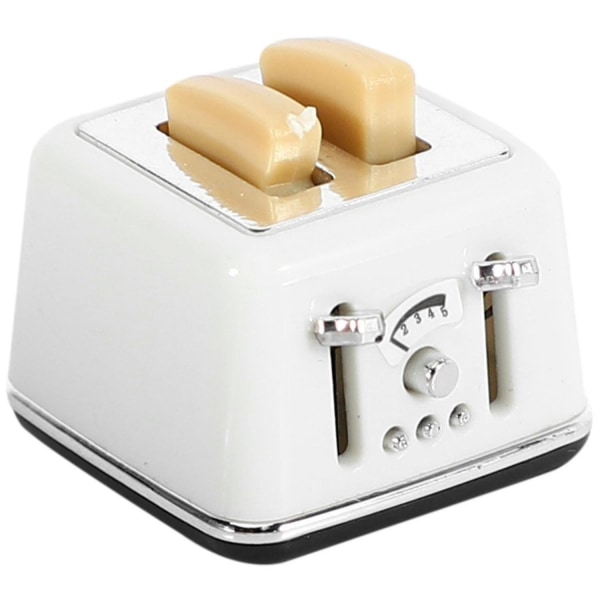 1/12 skala dukkehus brødmaskine med toast miniature dukkehus