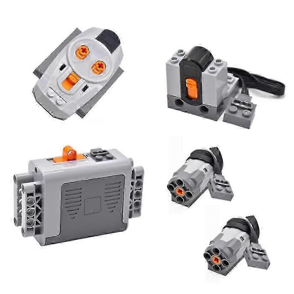 5st Power Function Motoriserade Block Power Kit 2 Mediummotorer, 1 Batterilåda, 1 IR Fjärrkontroll, 1-1 1ytrd