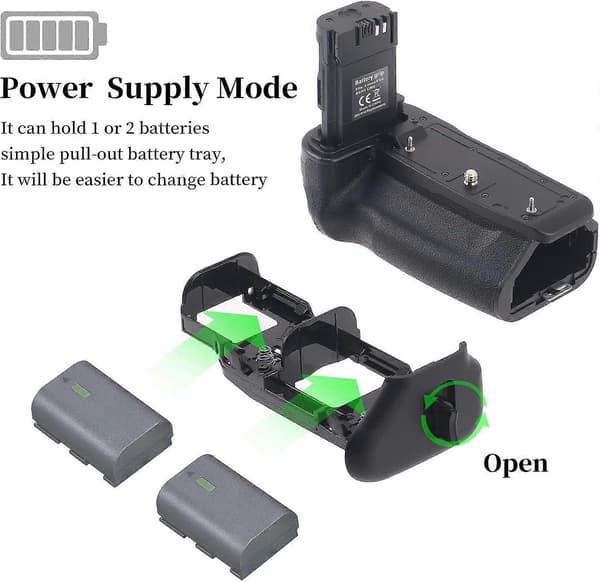 Batterigrebssæt til Canon EOS R5 og EOS R6 kameraerCJY