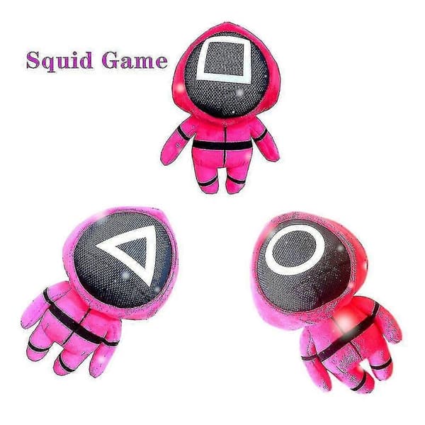 22cm Squid Game Pehmolelu Söpö Sarjakuvanukke Punaisessa Asussa Square