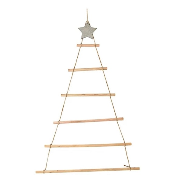 Gør-det-selv træ juletræ trævæg hængende juletræ nytår dekoration til hjemmet ornamenter
