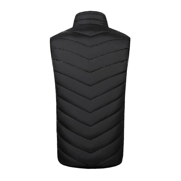 Oppgradert 13-soners oppvarmet vest for menn med USB-lading, oppvarmet jakke, smart oppvarming, ermeløs jakke, størrelse L