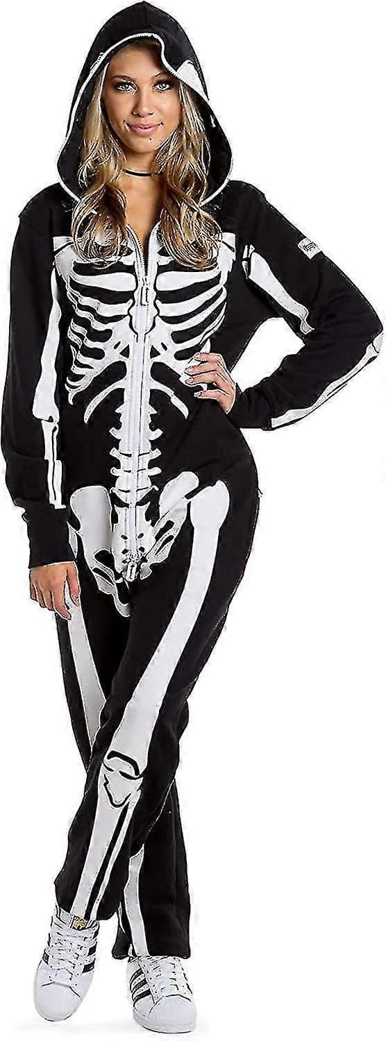 Halloween skeletkostume heldragt til kvinder