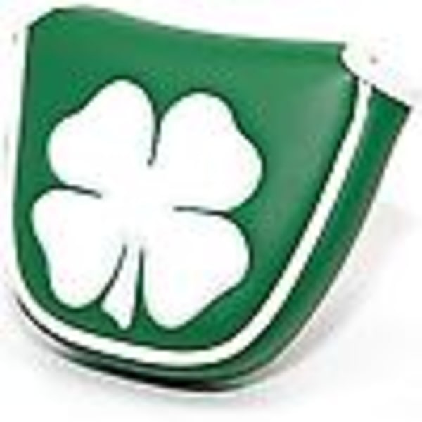 Golf Green White Shamrock Golf Headcover Head Covers Magnetic Mallet Putter Club Cover
