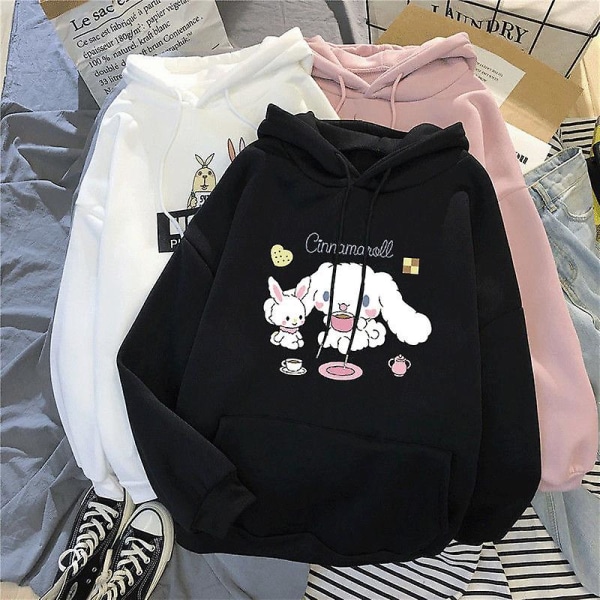 Sanrio Anime Cinnamoroll Kuromi My Melody Plysch Huvtröjor Kläder Pojkflicka Baby Tröjor Pullover Toppar Present 155-165CM BNHJ-7LKJH