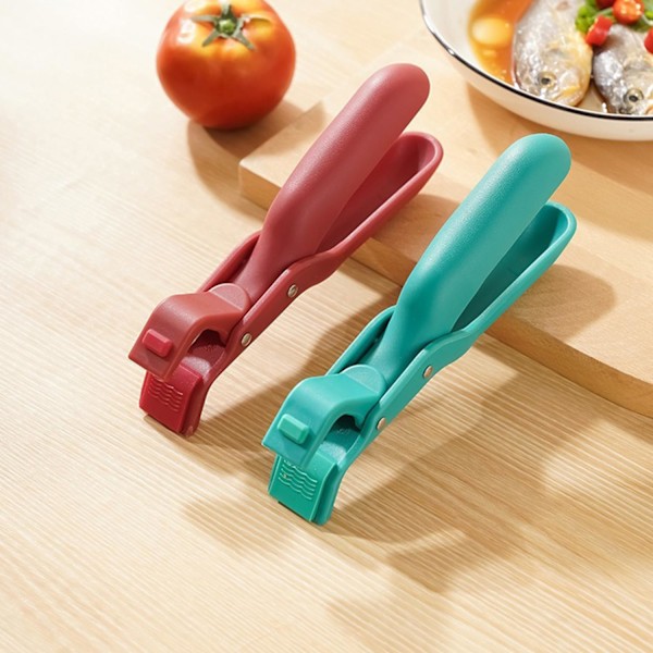 Multifunktionelle Skål Rack Klemmer til Køkken, Silikone Skridsikre Varmeisolerende Anti-Skoldnings Klemmer (2 Stykker) Rød, Grøn red,green 2pcs