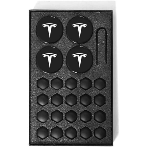 Hjulkapsler til Tesla Model 3 Y, Fælgemblembeskyttelse, Navkapsler, Hvid