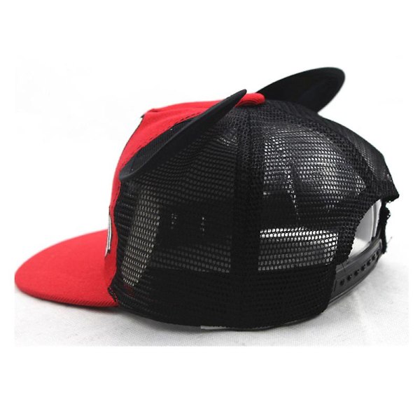 Børn Mickey Mouse øre tegneserie baseballkasket Drenge piger Snapback mesh solhat Red Mesh