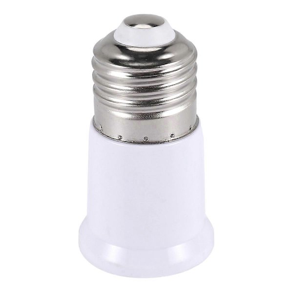 E27 till E27 Lamphållare Silverton Vit Adapter Förlängare CJY E27