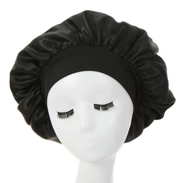 Sovehætte - Satin Bonnet - Sovehætte Sort one size sort black