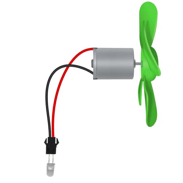 12V Vindgenerator Lille DIY Mini Vindmølle Vindkraftværk LED Læremodel Sæt