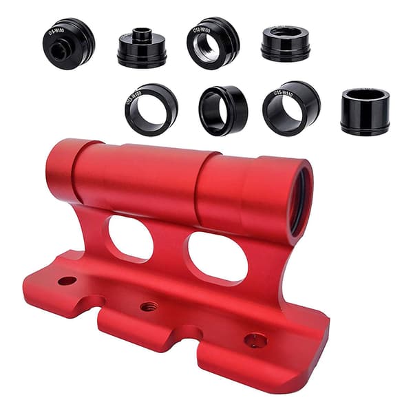 Cykelgaffel Lås Montering Stativ Gaffel Installationsmontering til Alsidige Cykler Blok sort red 11cmx3.8cmx5.8cm