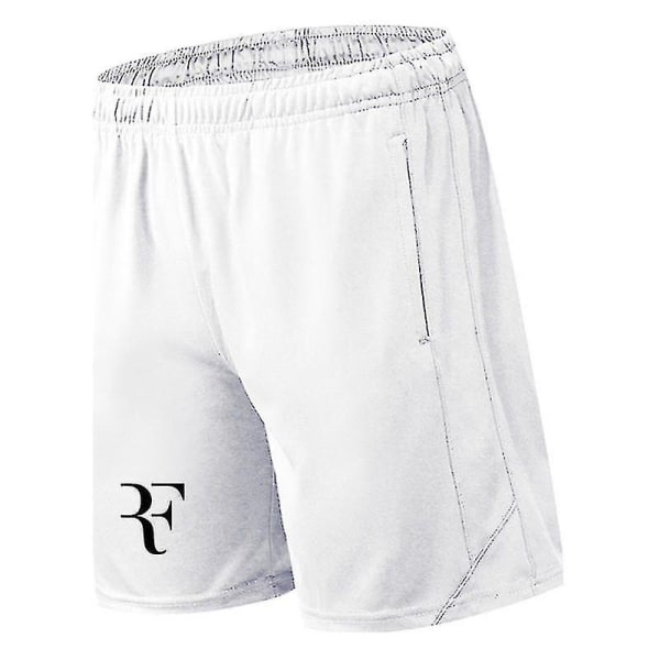 Federer Fan Shorts Tennis Shorts Sports Åndbar Quick Dry Tennis Shorts Hvid
