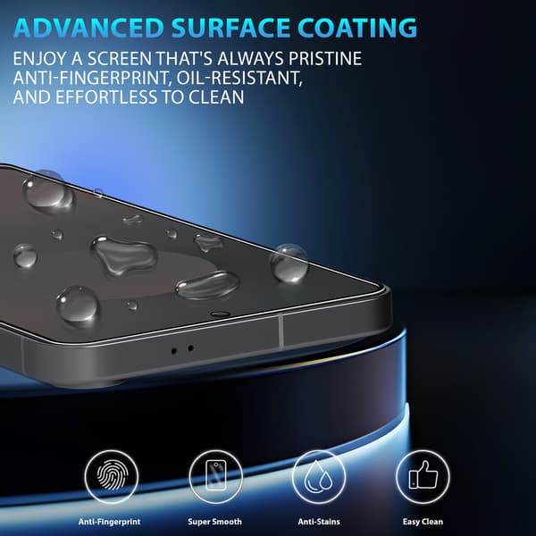 2-pack compatible with Samsung S25 FE Privacy Screen Protector - Tempered Glass 9H - Super Quality 3D