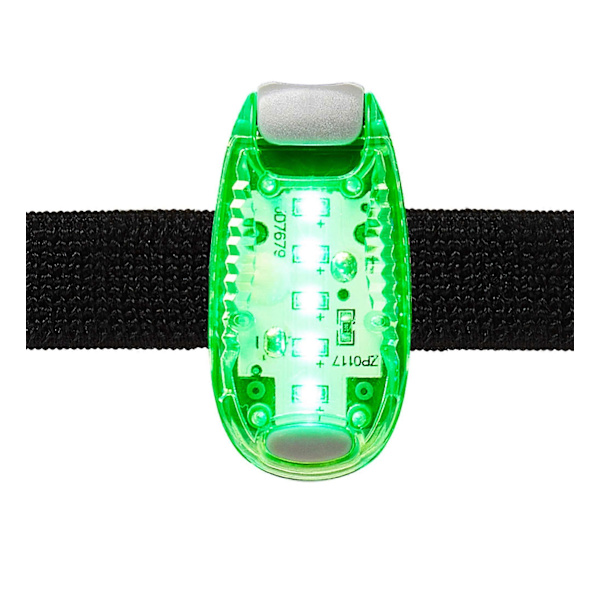 2 LED sikkerhetslys med klips for synlighet ved løping, jogging og gåing