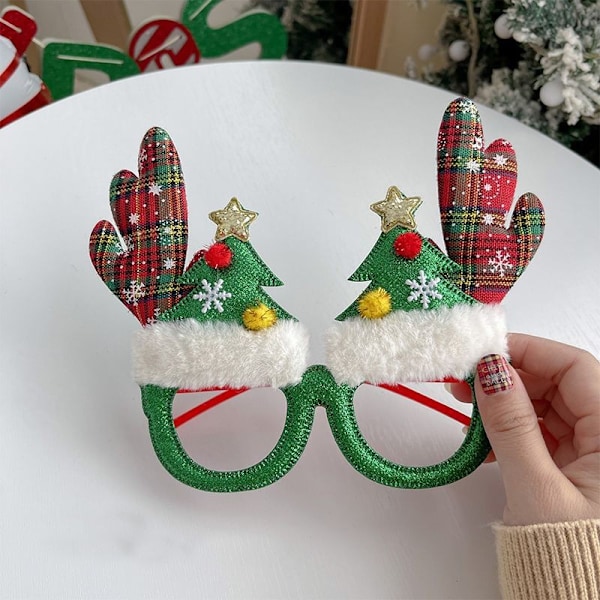 Joululaseja, Joulujuhlatarvikkeita, Joulukoristeita, Lahjoja, Pieniä Lahjoja, Ihania Joululaseja 9# green glasses christmas tree