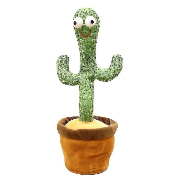 Dansende kaktus,talende kaktuslegetøj, dansende kaktus-lignende legetøj gentager, hvad du siger, elektronisk dansende syngende kaktuslegetøj med led lys Usb Chargin