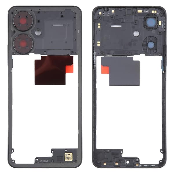 For Xiaomi Poco M6 KOMPATIBEL Midtre Ramme Bezel Plate Black