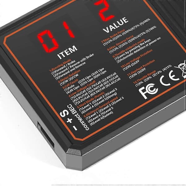 RCGOFOLLOW Programmeringskort Elektronisk Hastighetskontroller Fjernkontroll For 1/10