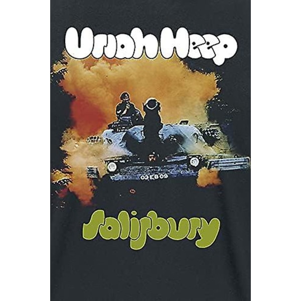 Uriah Heep T-shirt Salisbury Album Cover Band Logo Officiell Herr Svart Svart Black 3XL