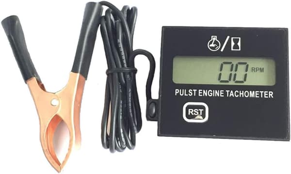 Digital Tachometer, Hour Meter, RPM Meter, Suitable for All Gasoline Engines with Spark Plugs.