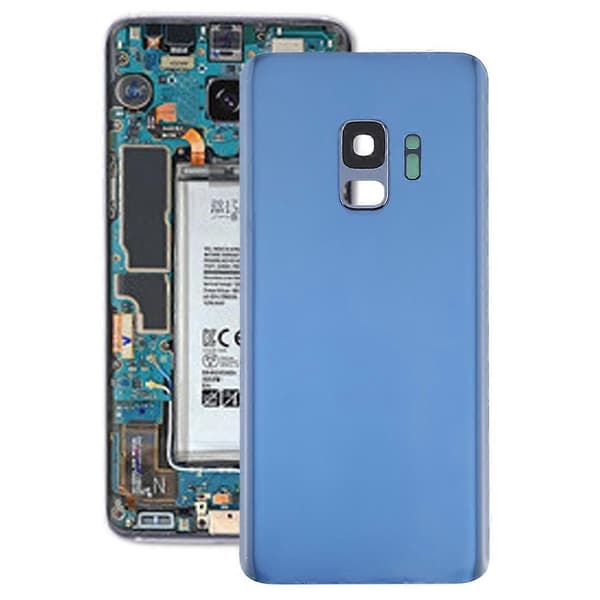 For Galaxy S9 Batteribakdeksel med kameralinse Blue