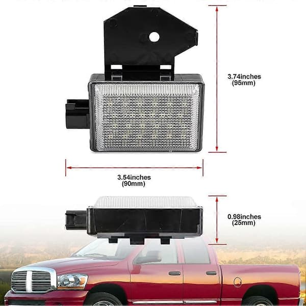 Til Dodge RAM 1500 2500 3500 LED Underhjelm Hjelm Courtesy Lys med ledningsnet 68090861AA