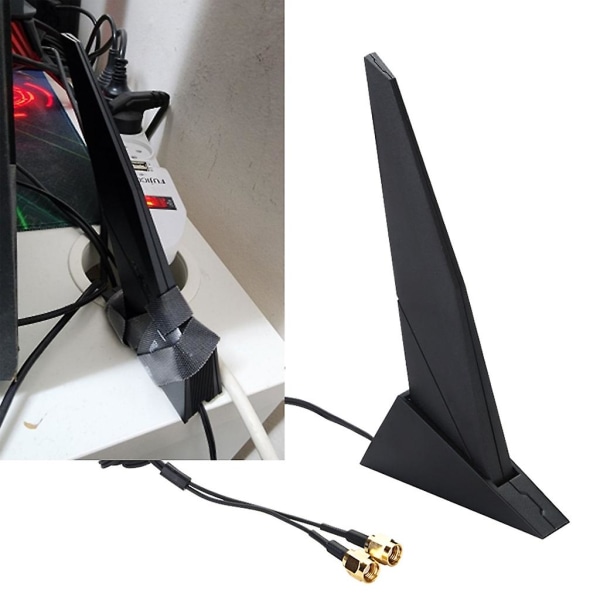 2T2R Original Wifi6e Magnetisk Antenne Tri-Band + Forlengelseskabel for Z390 Z490