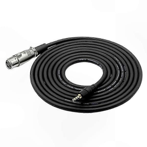 3-pin XLR hunn til 3,5 mm hann mikrofonkabel - 2,5 m lydkabeladapter