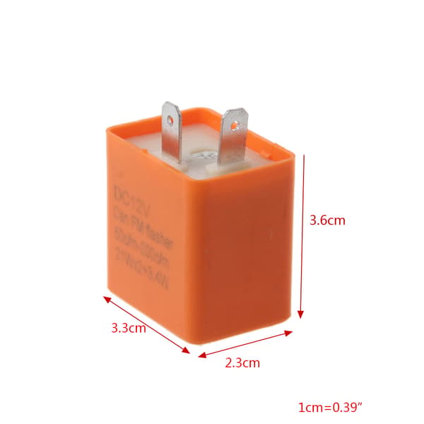 12V 2-polet motorcykelblinklys justerbart LED-blinklysrelæ blinklysindikator