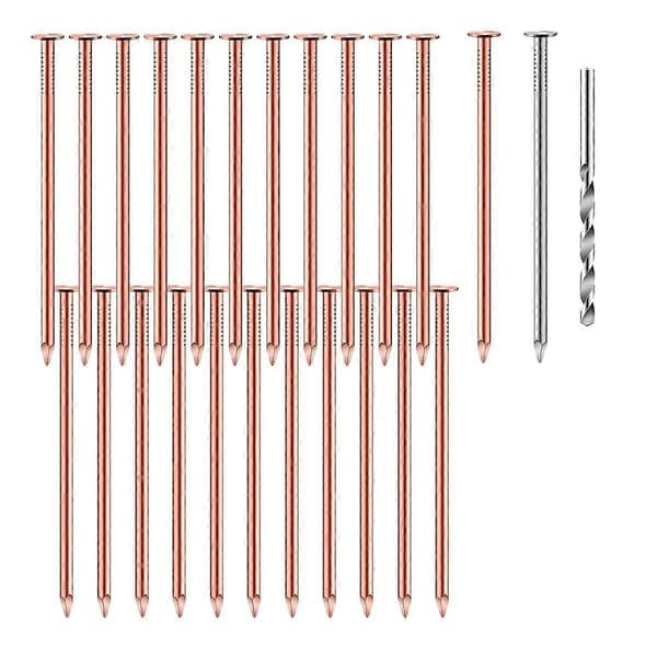 25 stk. Kobber Søm til Bekæmpelse, 3,5 Tommer Rene Kobber Søm Bulk, Stubfjernelse Spikes Hardware Søm til Copper Silver