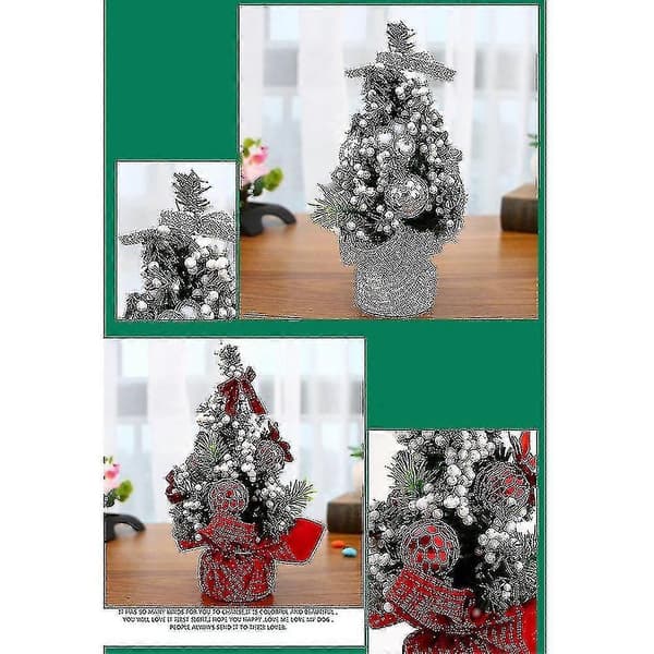 2024 3st 20cm Mini Julpaket Träd Skrivbordsdekoration Barnpresent CJY