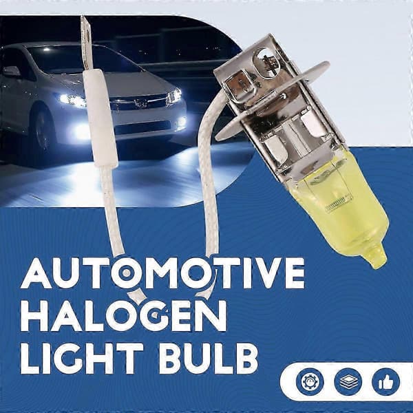 Gula H3 Halogenlampor för Bilens Dimljus, 100W DC 12V Fordonsbelysning