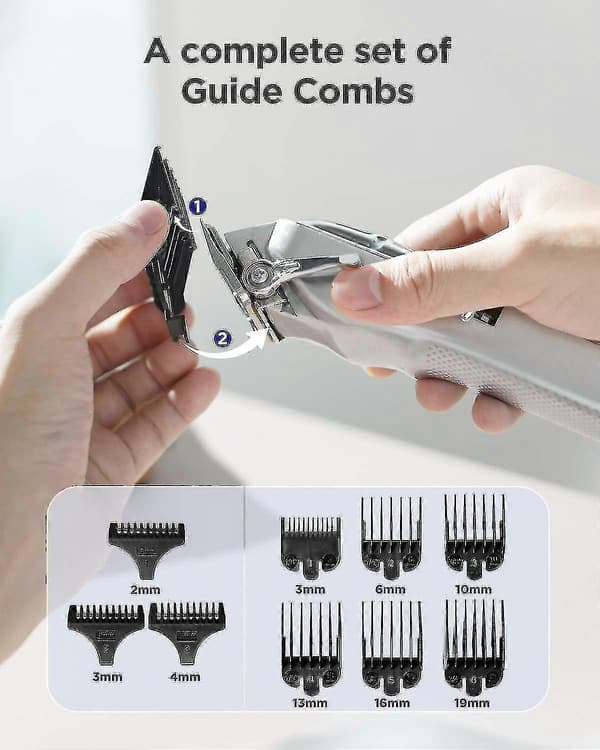 Hårklippere til mænd + Trådløs T-blade trimmer kit til tæt klipning