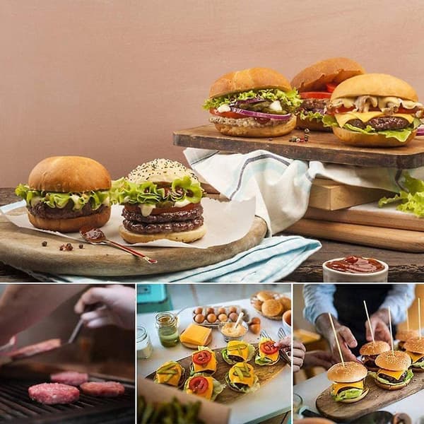 Hamburgerpress, Hamburgerpress, Hamburgerpress, 3 i 1 Hamburgerpress, Non-Stick Hamburgerformkit, B