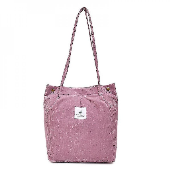 Dame Casual Canvas Tote Bag i Stor Størrelse (Pink)