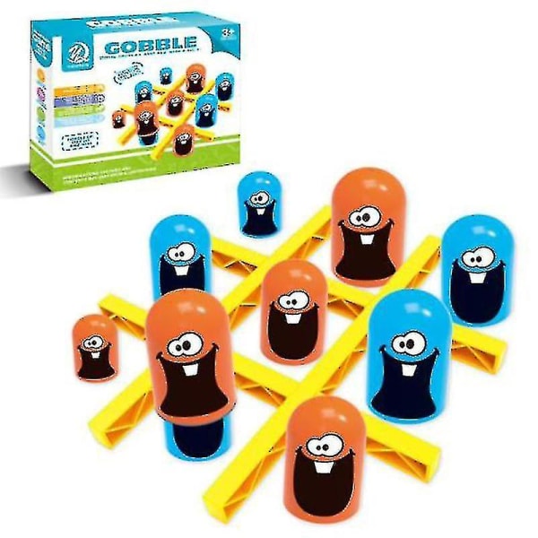 Plast Kids/ Intellektuell Gobble Brädspel tre i rad barnleksak
