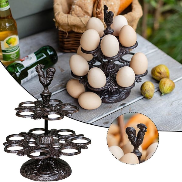 Egg Baskets Robust Cast Iron Egg Holder for Worktop, Kitchen