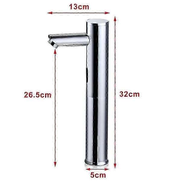 Automatisk infrarød sensorarmatur for baderomsvask Silver 32cm