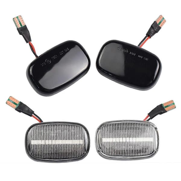 For Toyota 1992-2007 Corolla E10/E11/E12 LED Dynamisk Sidemarkør Blinklys Billampe Indikator Blinker SignallampeCJY Dynamic Smoked Black
