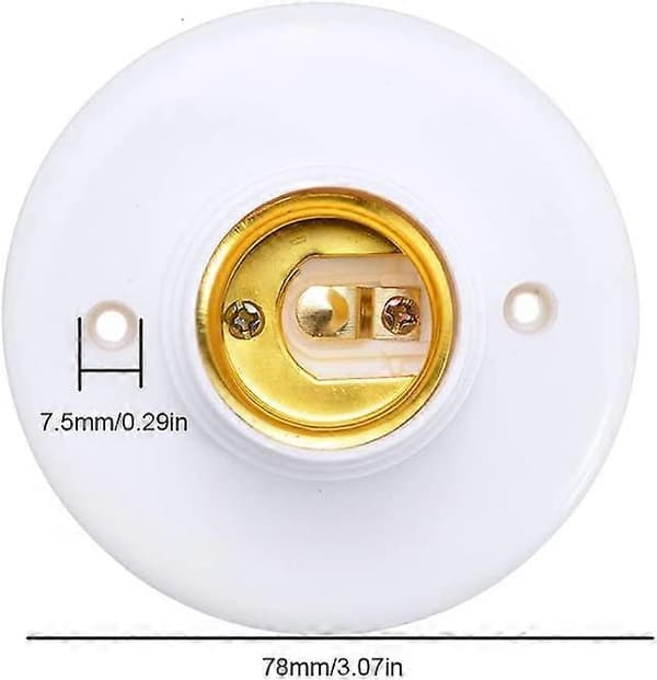 E27 Lamp Holder Plastic Screw Socket Wall Mounted LED Bulb Base Converter Adapter Holder, 10 pcsCJY