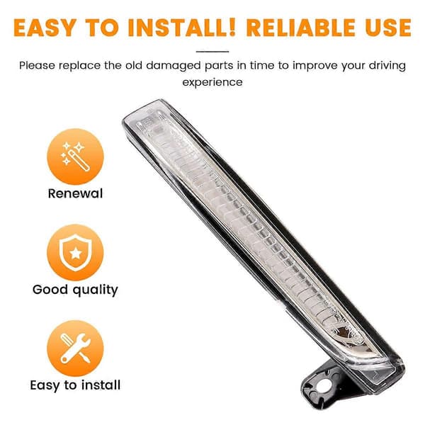 Til J300 2009 - 2015 Bil LED Bakspejl Lys Blinklys 94537661 Højre BlackWhite Left
