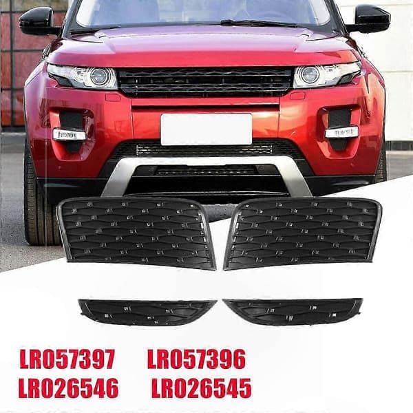 1 sett tåkelysgrilldeksel foran til Range Rover Evoque 2012-2015 LR057397 LR057396 LR026546 LR026545 Black