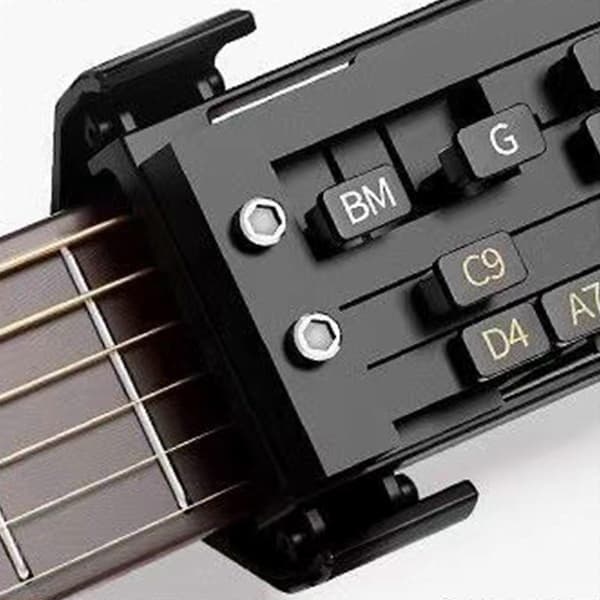 Gitarr-ackordspressare, Gitarr-ackordstränare, Gitarrhjälp, Gitarrhjälp för ackord~ Black