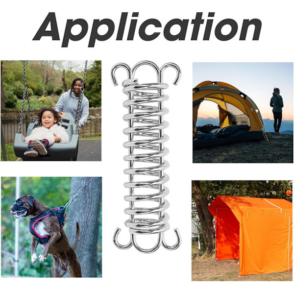Shock-absorbing spring for dog leashes and tents, durable multi-function spring with high-strength stainless steel construction, adjustable