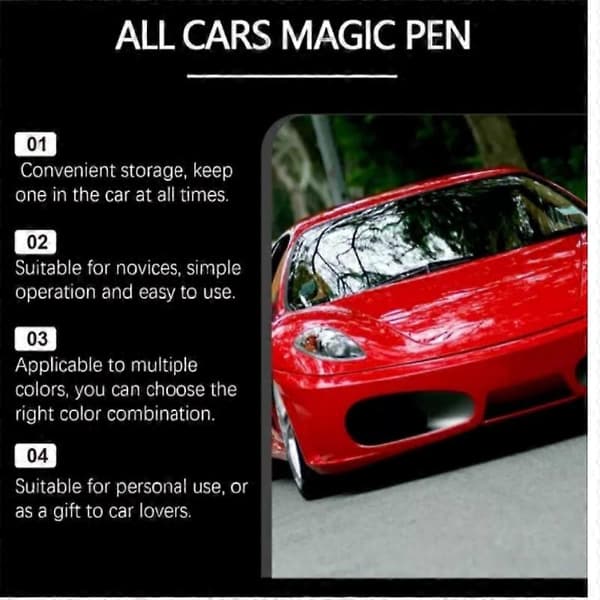 Alle biler Magic Pen, Alle biler Magic Pen til bilridser, Hurtig løsning til ridser 1/2/3/4/CJY 5pcs
